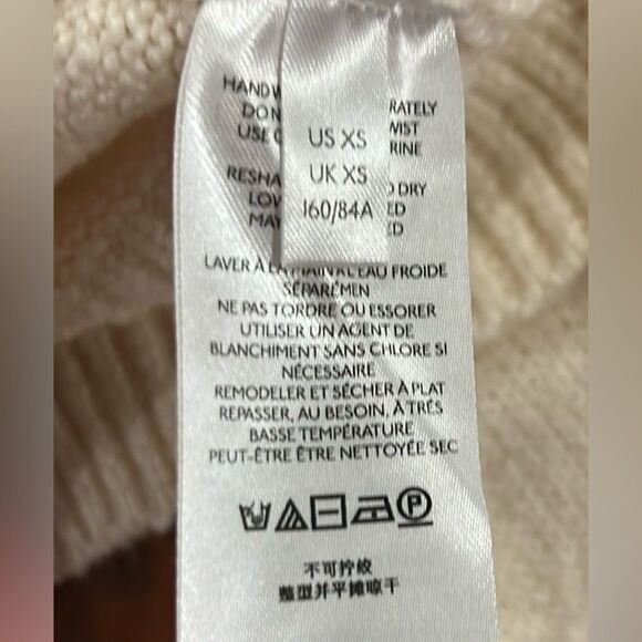 By Anthropologie cream cow neck sweater size XS - Picture 9 of 9